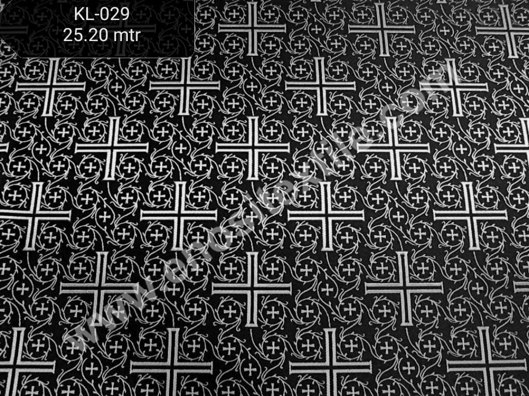 KL-029 Black-Silver Brocade Fabrics